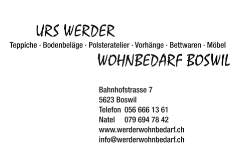 Urs Werder, Wohnbedarf, Boswil